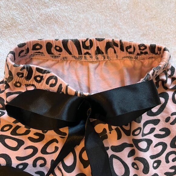 Baby Leopard Print Pants 3-9M Pink Black Animal Print GUC - Picture 3 of 15